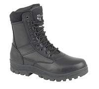Grafters Hi-Leg Combat Boots with Steel Sole Protection. Police Security Army Cadet Safety Boots (7 UK, Top Gun Black)