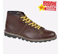 Roamers Unisex Wine Leather Lace Up Monkey Boot UK 3