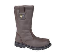 Grafters Rigger Safety Boots KNOX - Men's - Oily Brown - UK 13