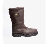 Grafters KNOX Mens Rigger Safety Boots Oily Brown - UK 13