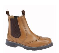 Grafters M 281 Men's Leather Pull On Brogue Chelsea Dealer Boots