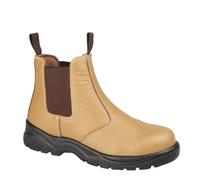 Grafters M 955 Men's Leather Pull On Safety Toe Cap Chelsea Dealer Boots