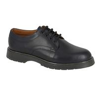 Grafters M181A Mens Black Leather Cadet Parade Shoes PVC Sole UK Size 6-14