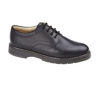 Grafters Men's Leather Uniform Shoe M181A – Black Waxy Leather, PVC/Nitrile Sole Size 13