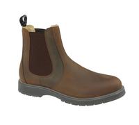 Grafters M186WB Unisex Leather Gusset Chelsea Boots Brown