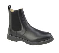 Grafters M186A Unisex Leather Gusset Chelsea Boots Black