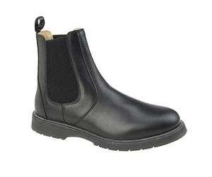 Grafters M186 Mens Chelsea Dealer Boots High Quality Leather Pull On Ankle Boots