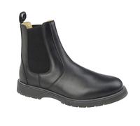 Grafters M186A Unisex Leather Gusset Chelsea Boots Black