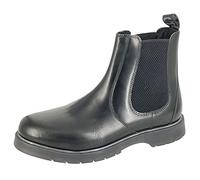 Grafters Chelsea Boots M186A - Unisex Leather Gusset - Black - UK 12