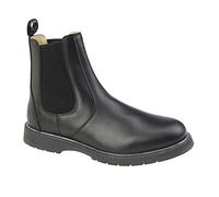 Grafters M186A Unisex Leather Gusset Chelsea Boots Black