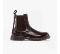 Grafters M186Bd Unisex Leather Gusset Chelsea Boots Burgundy
