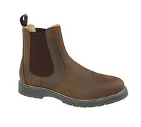 Grafters M186WB Unisex Leather Gusset Chelsea Boots Brown