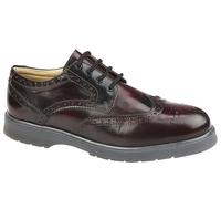Grafters Woolsington Mens Leather Dress Fashion Smart Brogue Shoes Burgundy