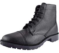 Grafters M391A Unisex Grain Leather Work Boots Black