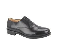 GRAFTERS M490A Black Leather Capped Oxford Cadet Shoe