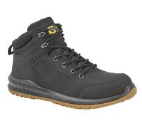 Grafters M513A-46 Safety Boots Dual Density Sole Steel Toe Cap (UK 12, Black)