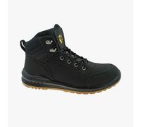 Grafters M513A Unisex Nubuck Steel Toe Boots Black - UK 10
