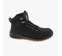 Grafters M513A Unisex Nubuck Steel Toe Boots Black - UK 5