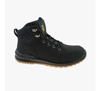 Grafters M513A Unisex Nubuck Steel Toe Boots Black