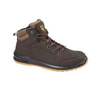Grafters M513B-43 Safety Boots Dual Density Sole Steel Toe Cap (UK 9, Brown)