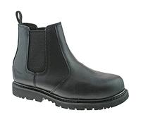 Grafters M539A Unisex Leather Chelsea Safety Boots Black