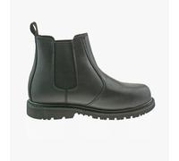 Grafters M539A Unisex Leather Chelsea Safety Boots Black - UK 7