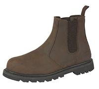 Grafters M539B Unisex Leather Dealer Safety Boots Brown