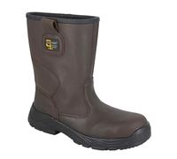Grafters Men's Leather Rigger Safety Boots M560B Brown