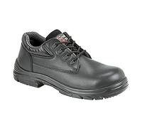 Grafters M9504A Mens Leather Super Wide Safety Shoes Black
