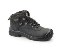 Grafters M9508A Mens Leather Super Wide Safety Boots Black - UK 14