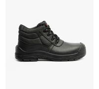 Grafters M9548A Mens Leather Super Wide Chukka Safety Boots Black - UK 8