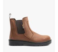 Grafters M9568B Unisex Leather Dealer Safety Boots Brown - UK 10