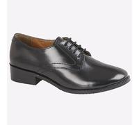 Grafters Memphis Womens Smart Leather Formal Brogue Oxford Shoes Black