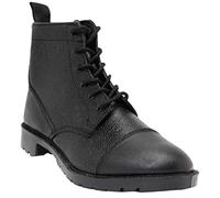 Grafters Mens 6 Eye Grain Leather Cadet Boots (13 UK) (Black)