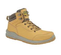Grafters Men's Action Nubuck Safety Ankle Boots in Pale Orange | Size: 3 Grafters Pale Orange 3