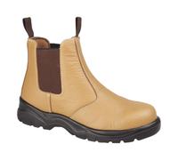 Grafters Mens Ankle Gusset Steel Toe Chelsea Leather Boot Work Shoes Size 6-12
