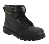 Grafters Mens Apprentice 6 Eye Safety Toe Cap Boots Black (11 Uk)