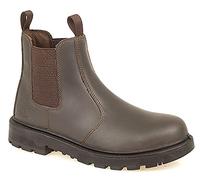 Grafters Mens Brown Leather Lightweight Safety Toe Cap Dealer Work Boots Sizes 8 9 10 11 12 13 14 15 16 (9)
