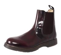 Grafters Weston Mens Leather Classic Fashion Slip On Chelsea Boots Burgundy