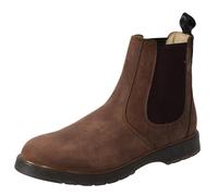 Grafters M186WB Unisex Leather Gusset Chelsea Boots Brown