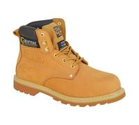 Grafters Men's Crazy Horse Leather Safety Boots in Pale Orange | Size: 9 Grafters Pale Orange 9