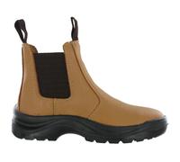 Grafters Men's Grain Leather Chelsea Safety Boots in Tan | Size: 10 Grafters Tan 10
