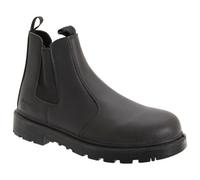 Grafters Mens Grinder Safety Twin Gusset Leather Dealer Boots Black (11 Uk)