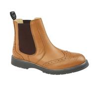 Grafters Men's Leather Chelsea Boots in Tan | Size: 6 Grafters Tan 6
