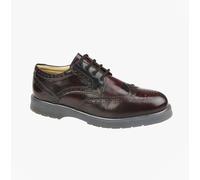 Grafters Mens Leather Lace-Up Comfort Burgundy Derby Shoes