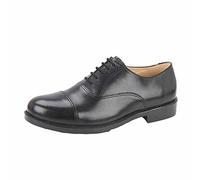 Grafters Mens Leather Oxford Shoe Black - Size 10 UK - PU Lined, Rubber Sole
