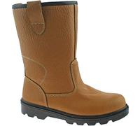 Grafters Mens Leather Safety Rigger Padded Ankle Toe Cap Boots