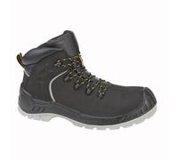 Grafters Mens Nubuck Safety Boots Black (13 Uk)