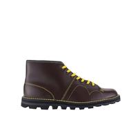 Grafters Men's Original Coated Leather Retro Monkey Boots in Wine | Size: 5 Grafters Wine 5