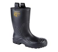 Grafters Mens Pvc Waterproof Industrial Safety Rigger Boot Black (9 Uk)